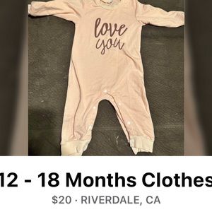 Baby size 12-18 month onsie